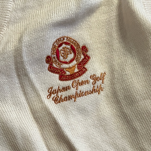 Vintage Cream Japanese Golf Club Sweater Vest - Picture 3 of 5